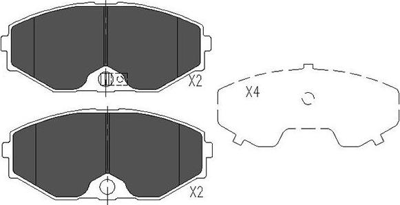 Kavo Parts KBP-6553 - Bremžu uzliku kompl., Disku bremzes autodraugiem.lv