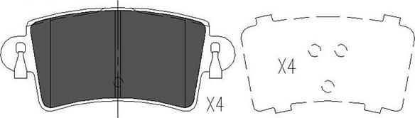 Kavo Parts KBP-6564 - Bremžu uzliku kompl., Disku bremzes autodraugiem.lv