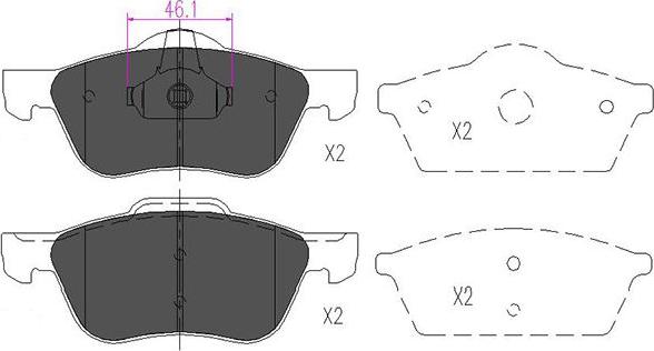 Kavo Parts KBP-6560 - Bremžu uzliku kompl., Disku bremzes autodraugiem.lv