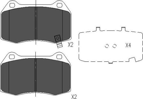 Kavo Parts KBP-6561 - Bremžu uzliku kompl., Disku bremzes autodraugiem.lv