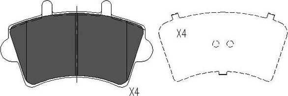 Kavo Parts KBP-6563 - Bremžu uzliku kompl., Disku bremzes autodraugiem.lv