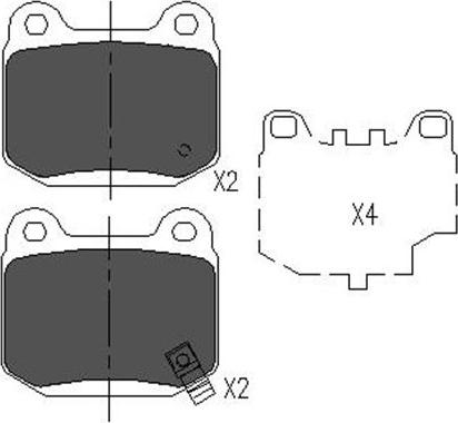 Kavo Parts KBP-6562 - Bremžu uzliku kompl., Disku bremzes autodraugiem.lv