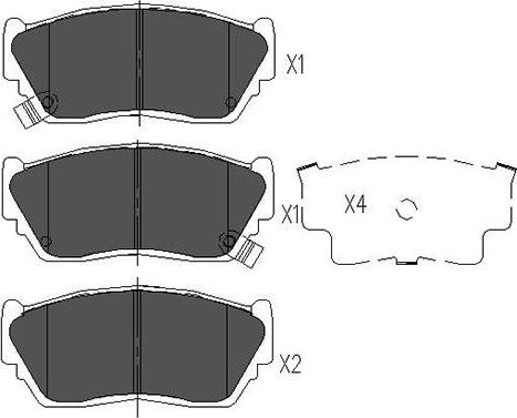 Kavo Parts KBP-6507 - Bremžu uzliku kompl., Disku bremzes autodraugiem.lv