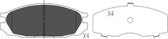 Kavo Parts KBP-6510 - Bremžu uzliku kompl., Disku bremzes autodraugiem.lv