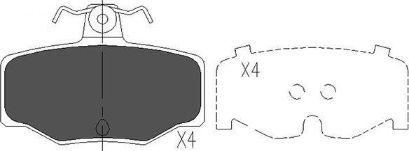 Kavo Parts KBP-6511 - Bremžu uzliku kompl., Disku bremzes autodraugiem.lv