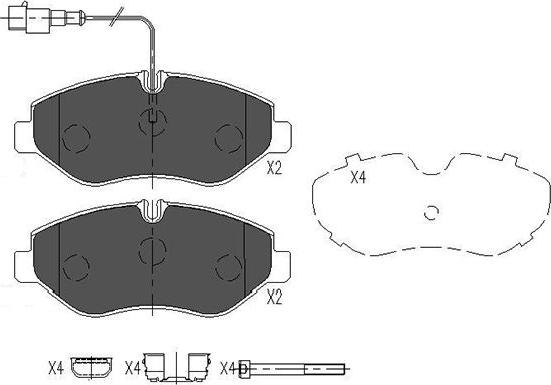 Kavo Parts KBP-6584 - Bremžu uzliku kompl., Disku bremzes autodraugiem.lv