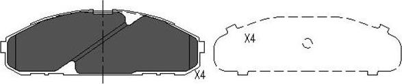 Kavo Parts KBP-6538 - Bremžu uzliku kompl., Disku bremzes autodraugiem.lv