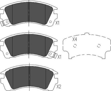 Kavo Parts KBP-6532 - Bremžu uzliku kompl., Disku bremzes autodraugiem.lv