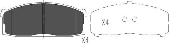 Kavo Parts KBP-6521 - Bremžu uzliku kompl., Disku bremzes autodraugiem.lv