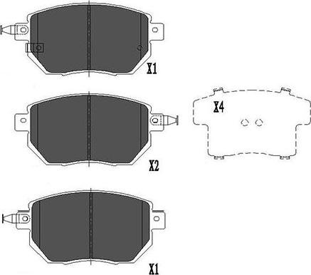 Kavo Parts KBP-6573 - Bremžu uzliku kompl., Disku bremzes autodraugiem.lv