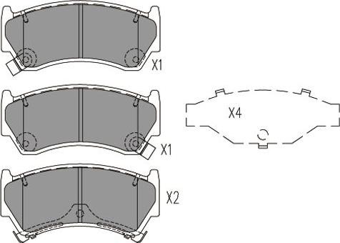 Kavo Parts KBP-6605 - Bremžu uzliku kompl., Disku bremzes autodraugiem.lv