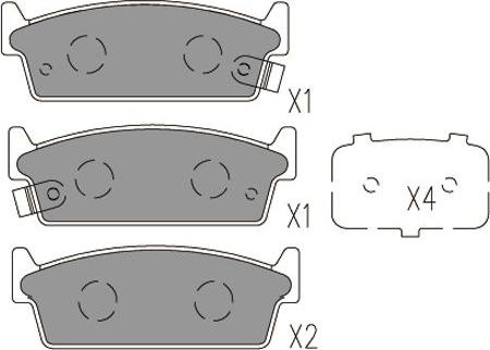 Kavo Parts KBP-6601 - Bremžu uzliku kompl., Disku bremzes autodraugiem.lv