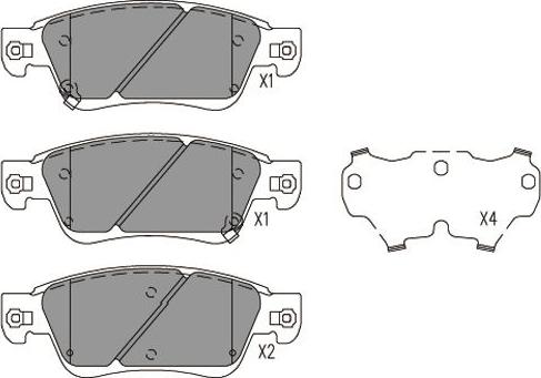 Kavo Parts KBP-6617 - Bremžu uzliku kompl., Disku bremzes autodraugiem.lv