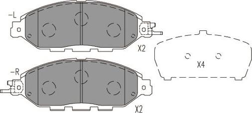 Kavo Parts KBP-6623 - Bremžu uzliku kompl., Disku bremzes autodraugiem.lv