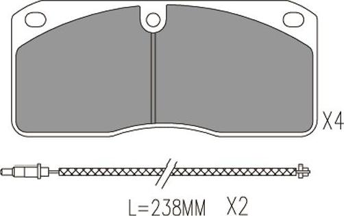 Kavo Parts KBP-6622 - Bremžu uzliku kompl., Disku bremzes autodraugiem.lv