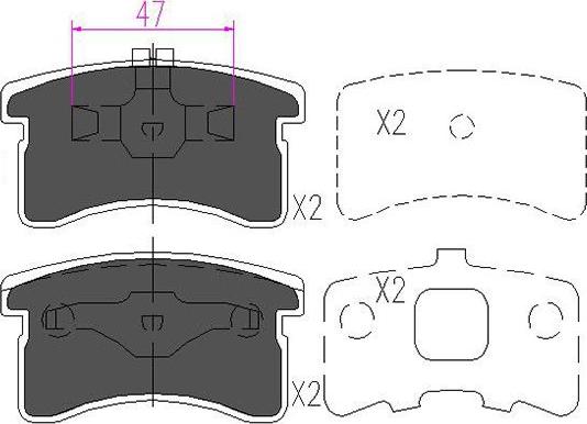 Kavo Parts KBP-1506 - Bremžu uzliku kompl., Disku bremzes autodraugiem.lv