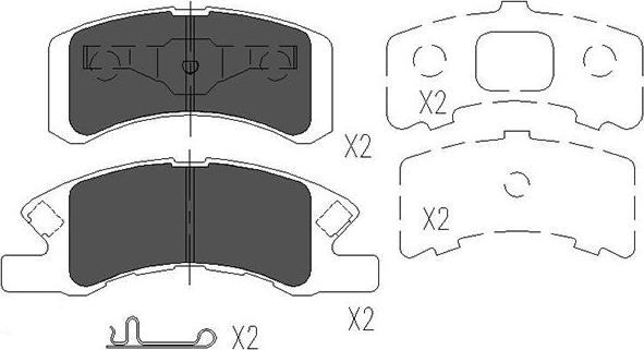 Kavo Parts KBP-1511 - Bremžu uzliku kompl., Disku bremzes autodraugiem.lv