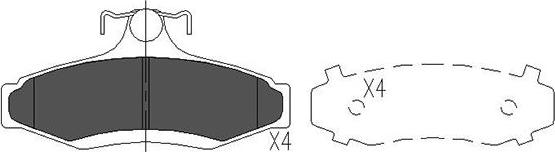 Kavo Parts KBP-1006 - Bremžu uzliku kompl., Disku bremzes autodraugiem.lv