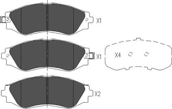 Kavo Parts KBP-1001 - Bremžu uzliku kompl., Disku bremzes autodraugiem.lv