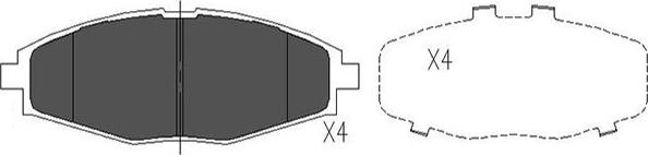 Kavo Parts KBP-1002 - Bremžu uzliku kompl., Disku bremzes autodraugiem.lv