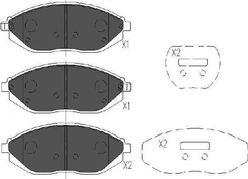 Kavo Parts KBP-1017 - Bremžu uzliku kompl., Disku bremzes autodraugiem.lv