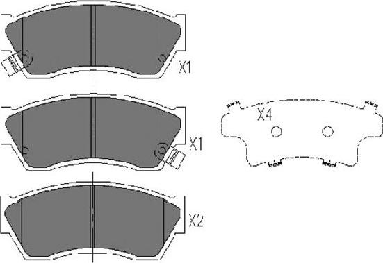 Kavo Parts KBP-8504 - Bremžu uzliku kompl., Disku bremzes autodraugiem.lv