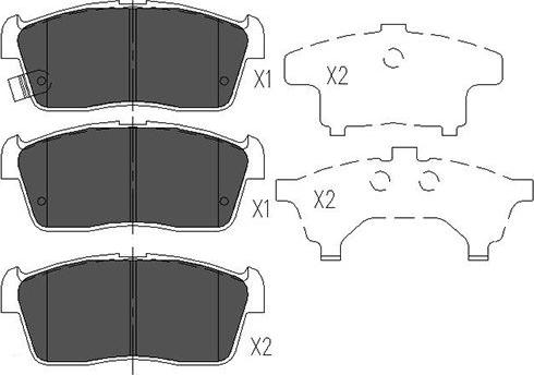 Kavo Parts KBP-8507 - Bremžu uzliku kompl., Disku bremzes autodraugiem.lv