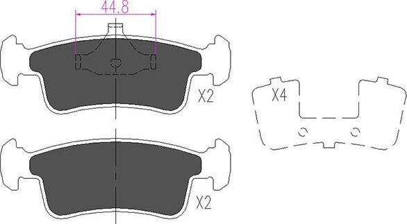 Kavo Parts KBP-8514 - Bremžu uzliku kompl., Disku bremzes autodraugiem.lv