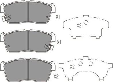 Kavo Parts KBP-8532 - Bremžu uzliku kompl., Disku bremzes autodraugiem.lv