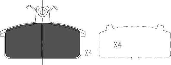 Kavo Parts KBP-8524 - Bremžu uzliku kompl., Disku bremzes autodraugiem.lv