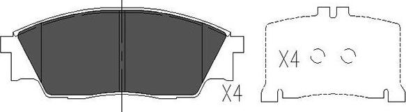 Kavo Parts KBP-8009 - Bremžu uzliku kompl., Disku bremzes autodraugiem.lv