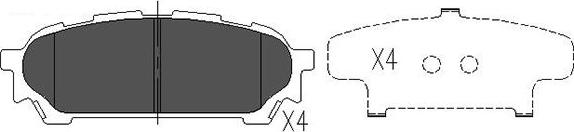 Kavo Parts KBP-8019 - Bremžu uzliku kompl., Disku bremzes autodraugiem.lv