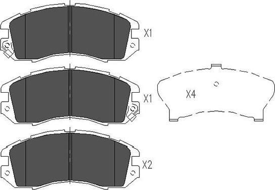 Kavo Parts KBP-8010 - Bremžu uzliku kompl., Disku bremzes autodraugiem.lv