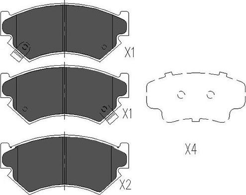 Kavo Parts KBP-8011 - Bremžu uzliku kompl., Disku bremzes autodraugiem.lv