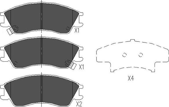 Kavo Parts KBP-8012 - Bremžu uzliku kompl., Disku bremzes autodraugiem.lv