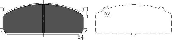 Kavo Parts KBP-3505 - Bremžu uzliku kompl., Disku bremzes autodraugiem.lv