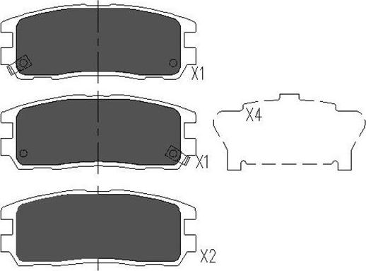 Kavo Parts KBP-3502 - Bremžu uzliku kompl., Disku bremzes autodraugiem.lv