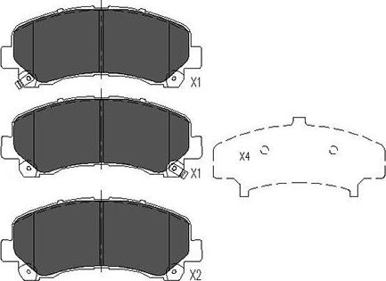 Kavo Parts KBP-3515 - Bremžu uzliku kompl., Disku bremzes autodraugiem.lv