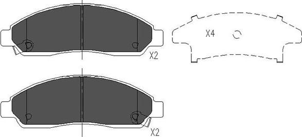 Kavo Parts KBP-3513 - Bremžu uzliku kompl., Disku bremzes autodraugiem.lv