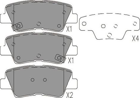 Kavo Parts KBP-3045 - Bremžu uzliku kompl., Disku bremzes autodraugiem.lv