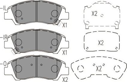 Kavo Parts KBP-3047 - Bremžu uzliku kompl., Disku bremzes autodraugiem.lv