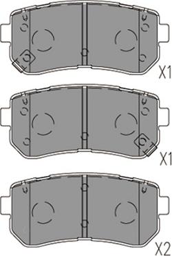 Kavo Parts KBP-3059 - Bremžu uzliku kompl., Disku bremzes autodraugiem.lv