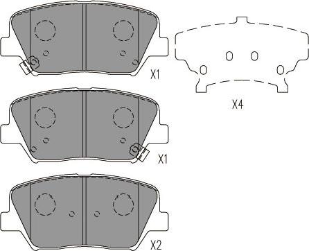 Kavo Parts KBP-3050 - Bremžu uzliku kompl., Disku bremzes autodraugiem.lv