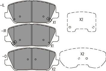 Kavo Parts KBP-3060 - Bremžu uzliku kompl., Disku bremzes autodraugiem.lv