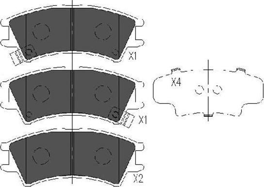 Kavo Parts KBP-3004 - Bremžu uzliku kompl., Disku bremzes autodraugiem.lv