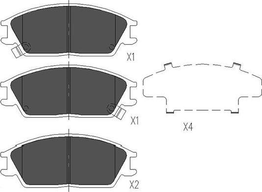 Kavo Parts KBP-3001 - Bremžu uzliku kompl., Disku bremzes autodraugiem.lv