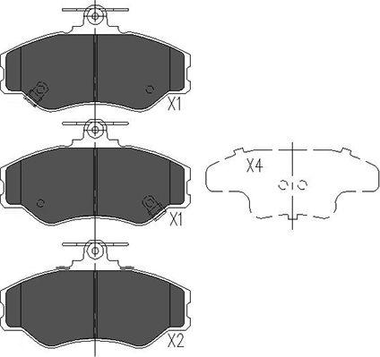 Kavo Parts KBP-3002 - Bremžu uzliku kompl., Disku bremzes autodraugiem.lv