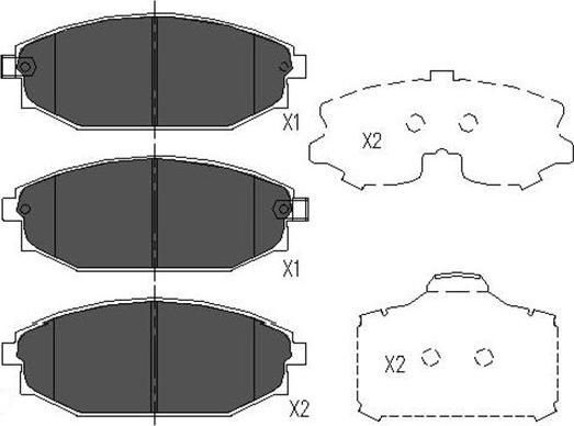 Kavo Parts KBP-3014 - Bremžu uzliku kompl., Disku bremzes autodraugiem.lv