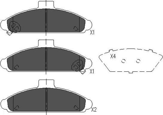 Kavo Parts KBP-3011 - Bremžu uzliku kompl., Disku bremzes autodraugiem.lv