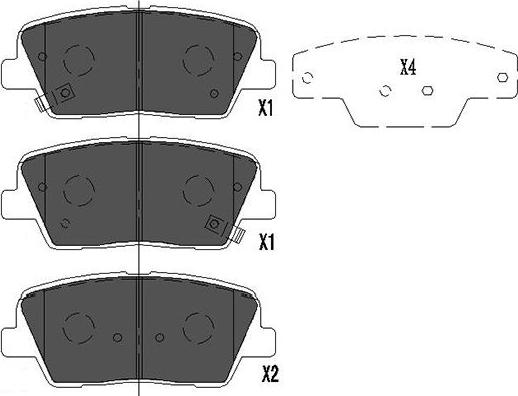 Kavo Parts KBP-3034 - Bremžu uzliku kompl., Disku bremzes autodraugiem.lv